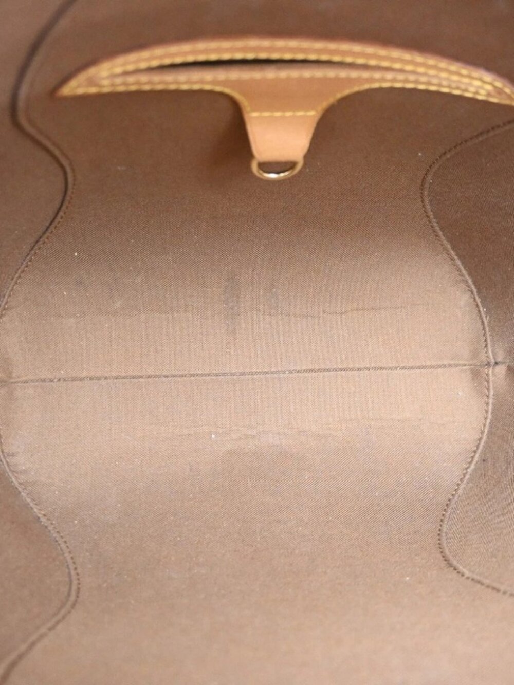 LOUIS VUITTON LV Logo Ellipse MM Hand Bag Monogram Leather Brown - Picture 10 of 16